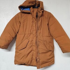 H&M Kids Puffer Jacket in Brown with Blue Lining